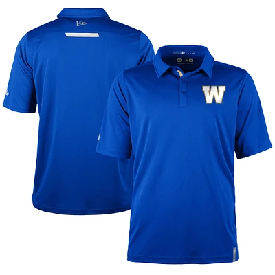 Men's New Era  Blue Winnipeg Bombers Sideline Roster Performance Polo