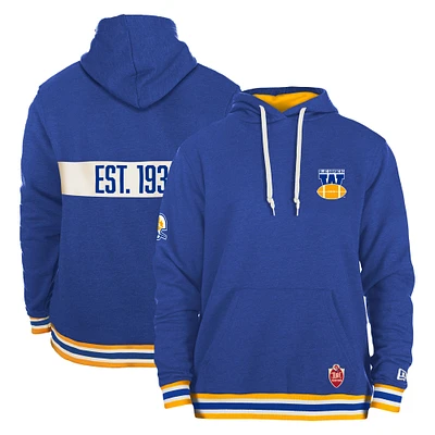 Men's New Era Royal Winnipeg Blue Bombers Turf Traditions Pullover Hoodie