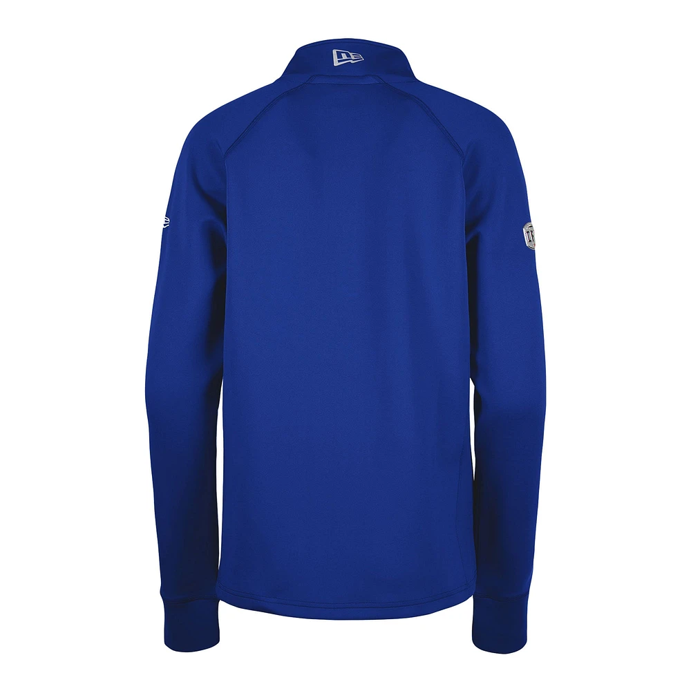 Haut 5th & Ocean by New Era Bleu pour femme Winnipeg Blue Bombers Sideline Piper Performance Raglan Quarter-Zip Top