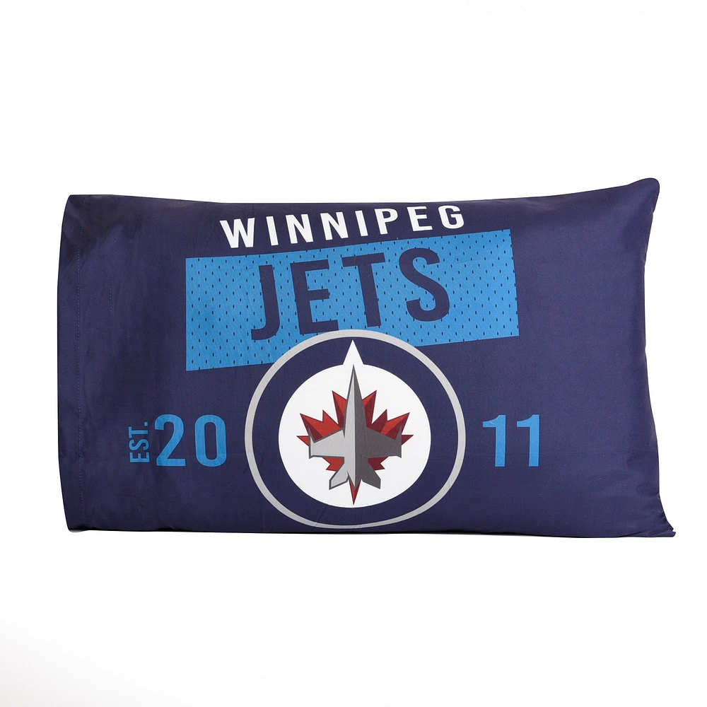 Blue Winnipeg Jets 20'' x 30'' Two Pack Pillowcase Set