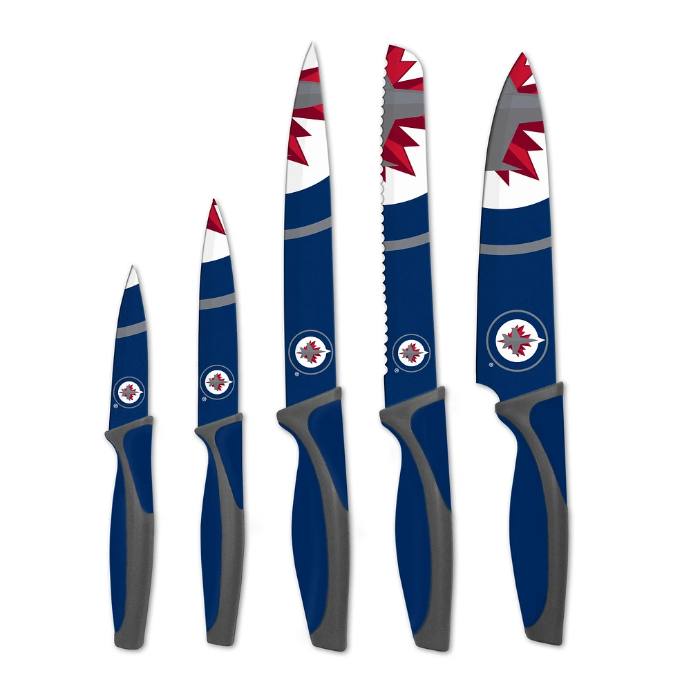 Ensemble de 5 couteaux de cuisine Blue Winnipeg Jets