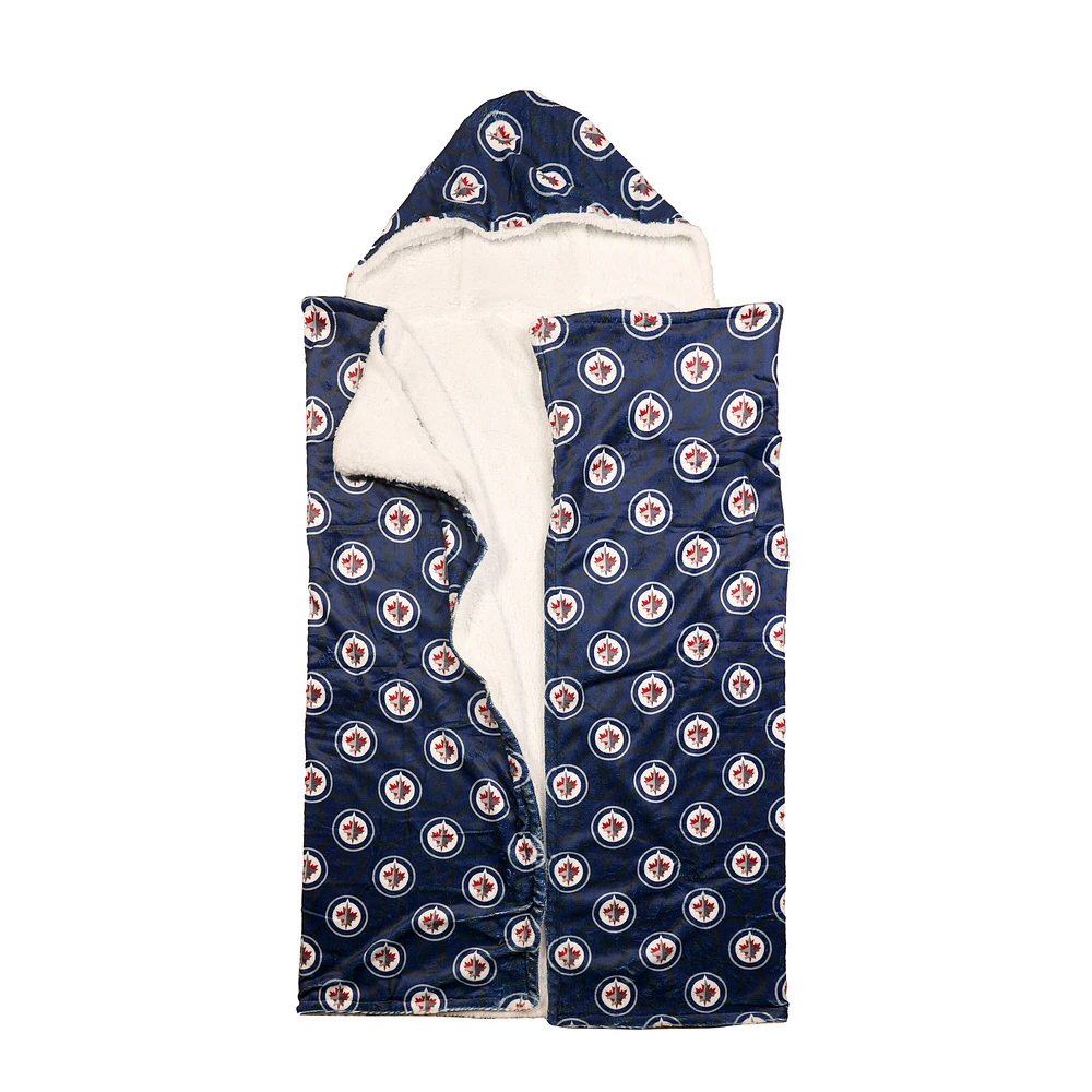 Blue Winnipeg Jets 50'' x 70'' Hoodie Throw Blanket