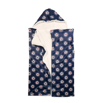 Blue Winnipeg Jets 50'' x 70'' Hoodie Throw Blanket