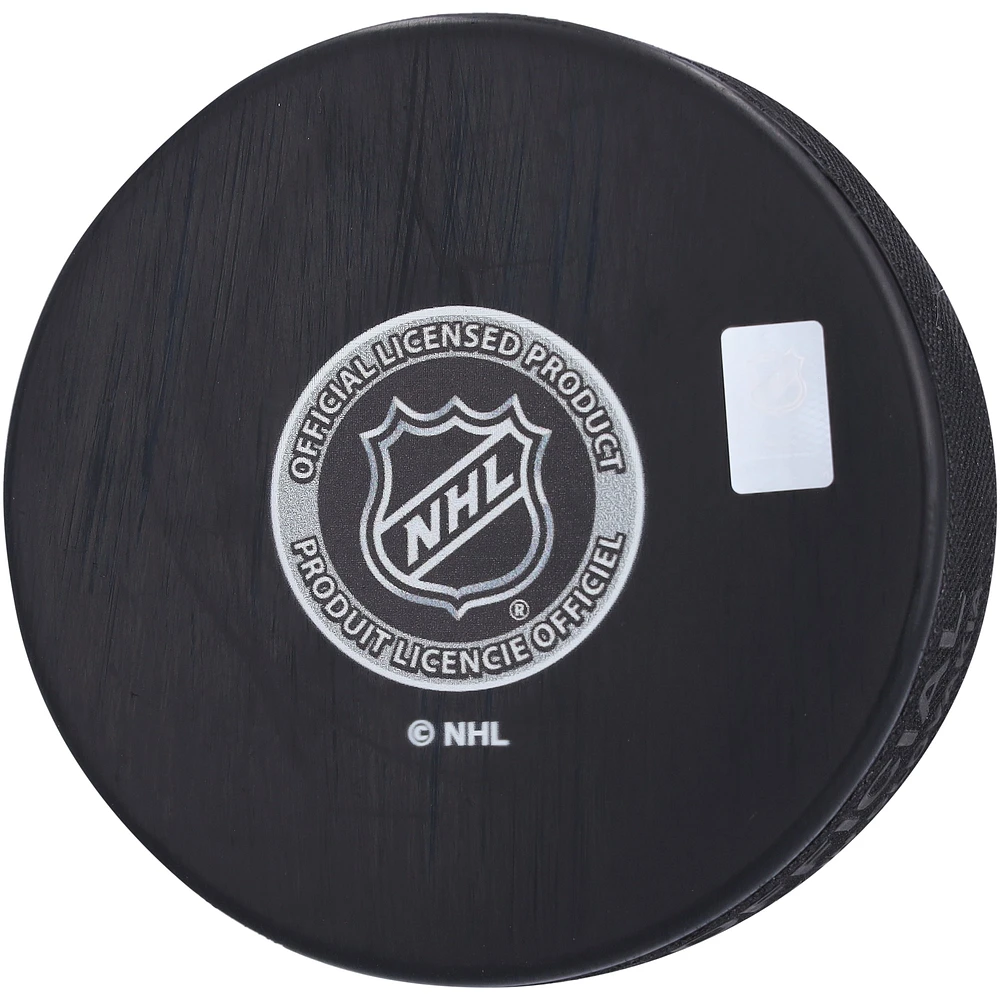 Connor Hellebuyck Winnipeg Jets Autographed Hockey Puck with "2024 Vezina" Inscription