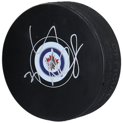 Rondelle de hockey autographiée des Jets de Winnipeg de Connor Hellebuyck