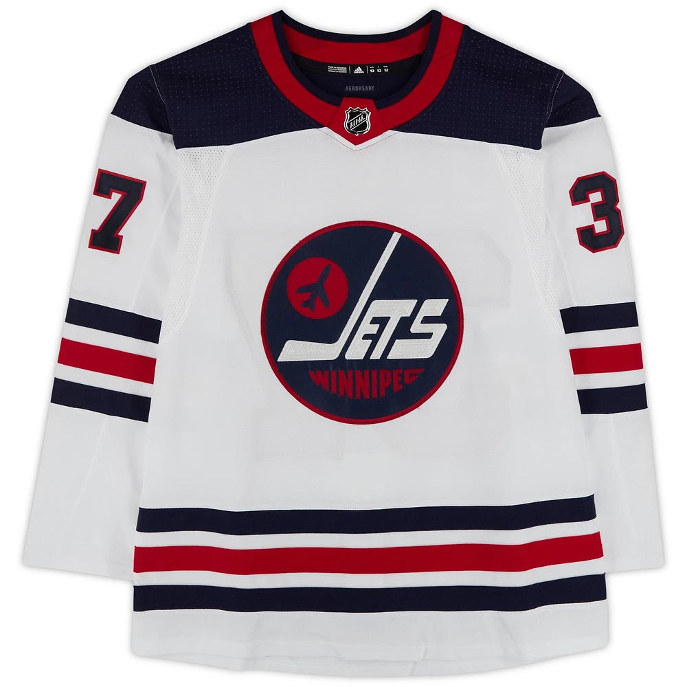 Connor Hellebuyck Winnipeg Jets Autographed White Heritage Classic adidas Authentic Jersey