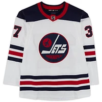 Connor Hellebuyck Winnipeg Jets Autographed White Heritage Classic adidas Authentic Jersey