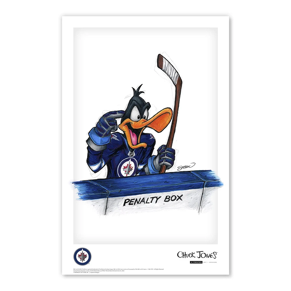 Daffy Duck Winnipeg Jets Looney Tunes 11" x 17" Poster Print