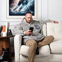 Couverture à capuche grise Game Time des Jets de Winnipeg