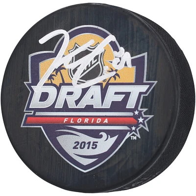 Kyle Connor Winnipeg Jets Autographed 2015 Draft Logo Hockey Puck