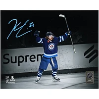 Kyle Connor Winnipeg Jets Autographed 8" x 10" Blue Jersey Celebrating Spotlight Photograph