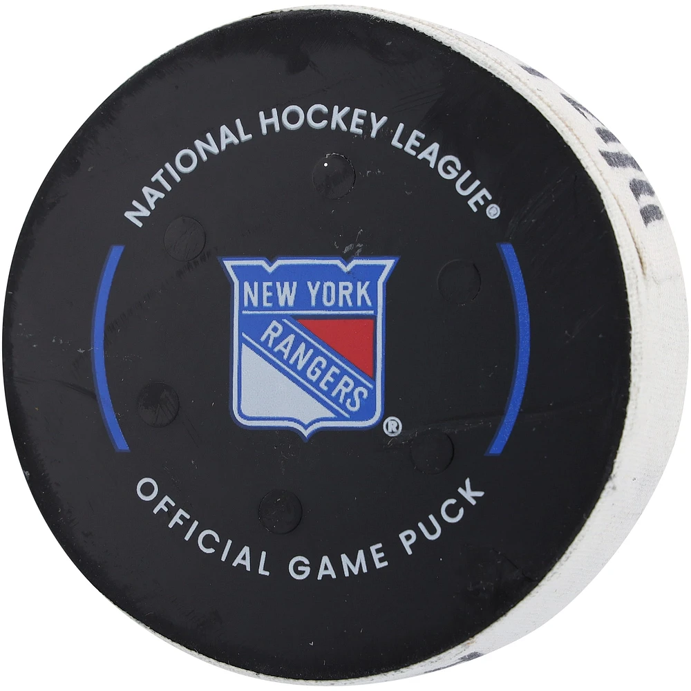 Kyle Connor Winnipeg Jets Game-Used Goal Puck from November 12, 2024 vs. New York Rangers