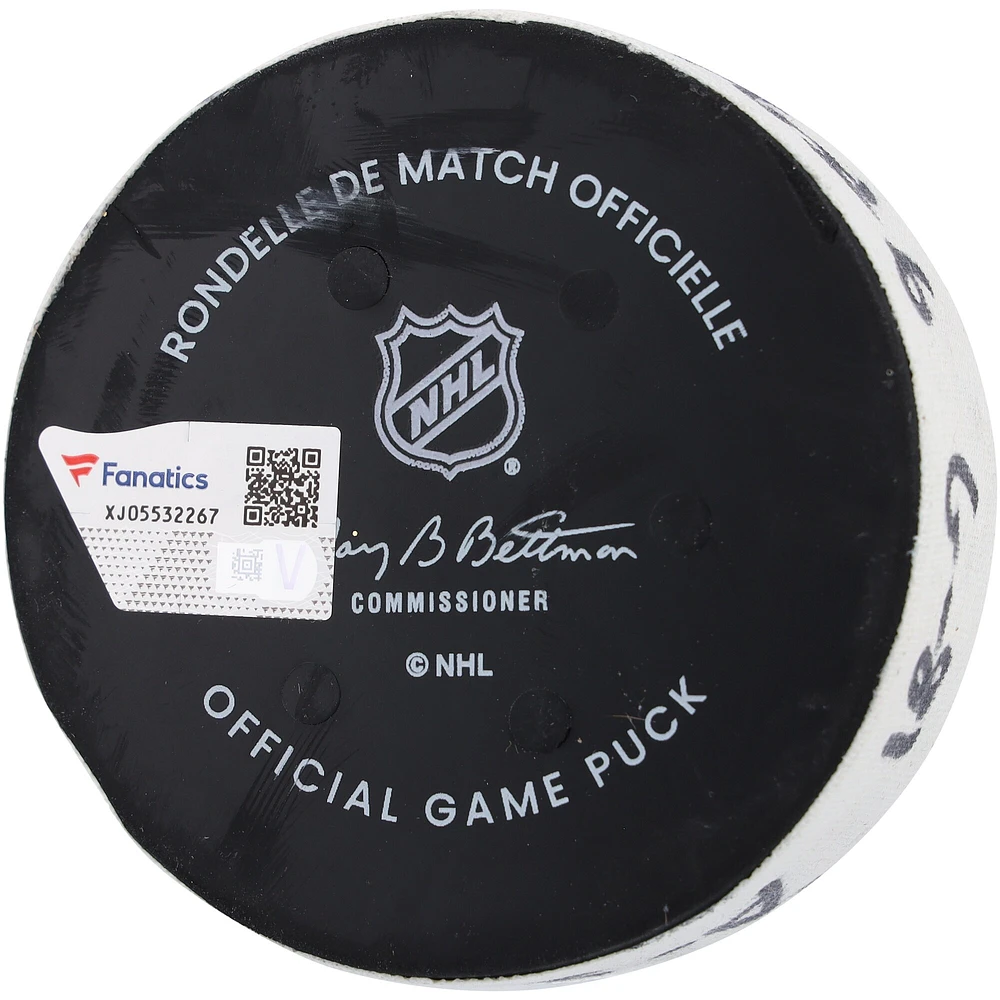 Kyle Connor Winnipeg Jets Game-Used Goal Puck from November 12, 2024 vs. New York Rangers