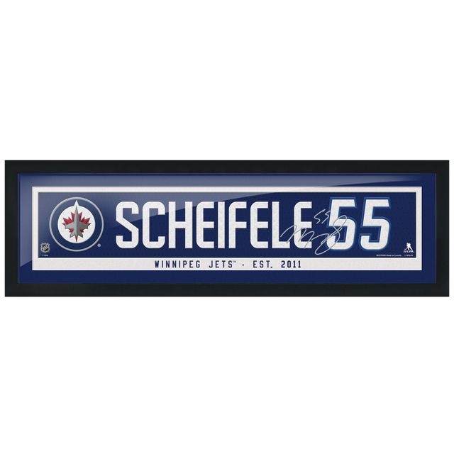 Mark Scheifele Winnipeg Jets Autographed 8 x 10 Navy Jersey Celebration Photograph