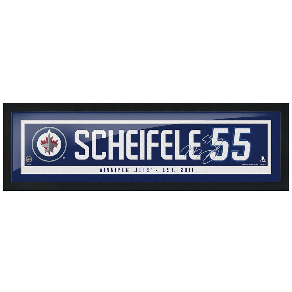 Mark Scheifele Winnipeg Jets 6'' x 22'' Encadré Réplique Autographe Nom du Joueur - Barre