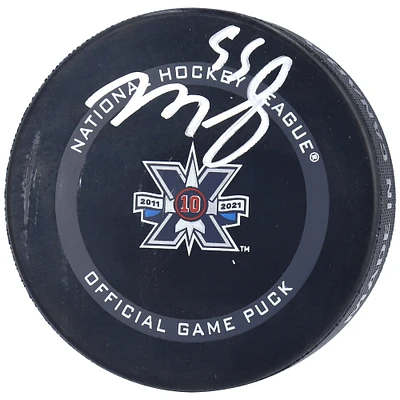 Rondelle de match officielle autographiée par Mark Scheifele des Jets de Winnipeg pour le 10e anniversaire de la saison