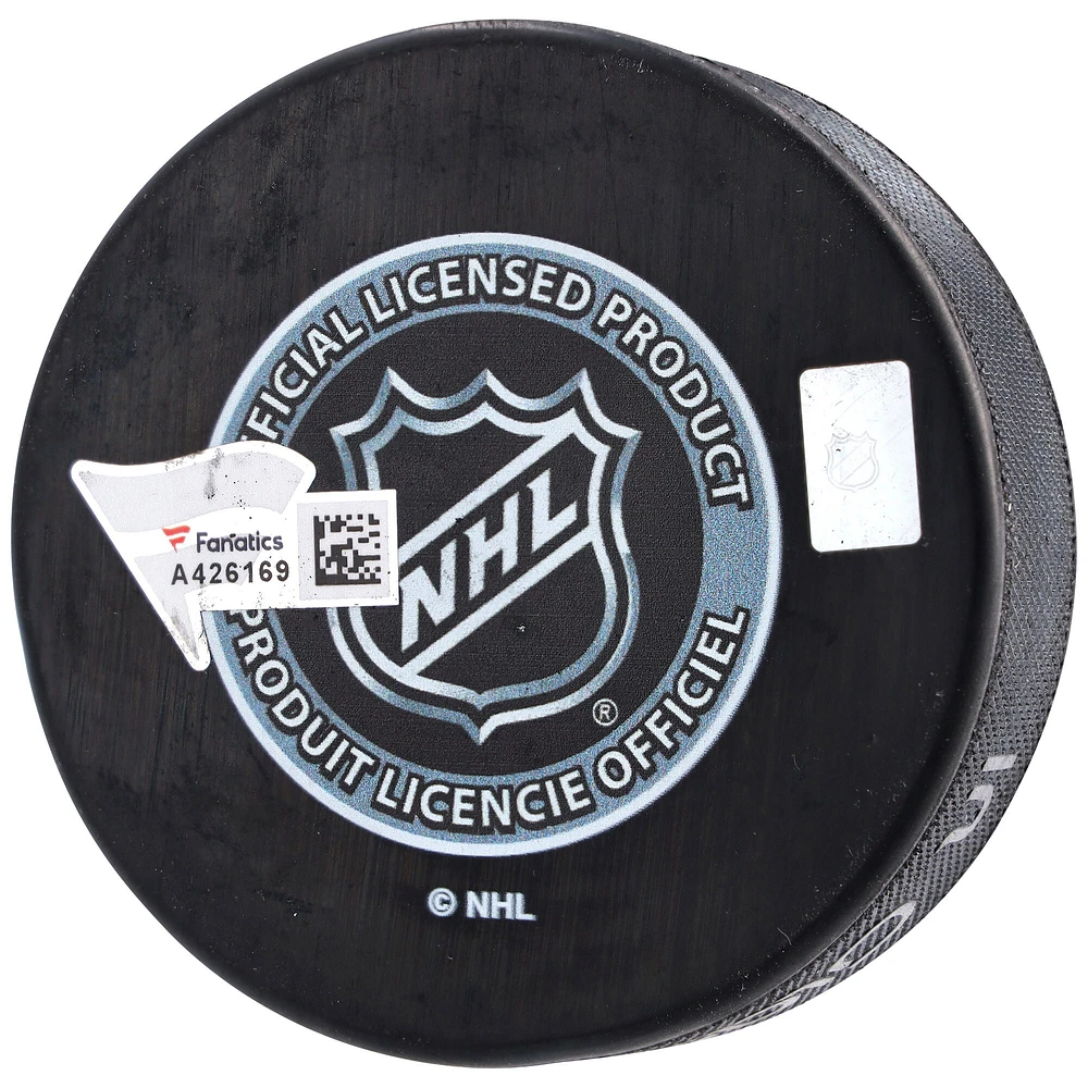 Rondelle de hockey autographiée par Mark Scheifele des Jets de Winnipeg avec logo du repêchage de la LNH 2011 et inscription « #7 Pick »