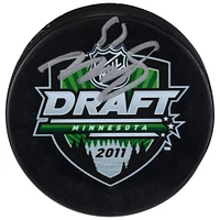 Rondelle de hockey autographiée par Mark Scheifele des Jets de Winnipeg avec le logo du repêchage 2011 de la LNH