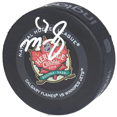 Mark Scheifele Winnipeg Jets Autographed 2019 Heritage Classic Official Game Puck