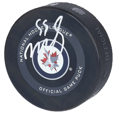 Rondelle de jeu officielle dédicacée par Mark Scheifele des Jets de Winnipeg, modèle 2019