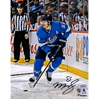 Mark Scheifele Winnipeg Jets dédicacé 8" x 10" Photographie de patinage en jersey alternatif