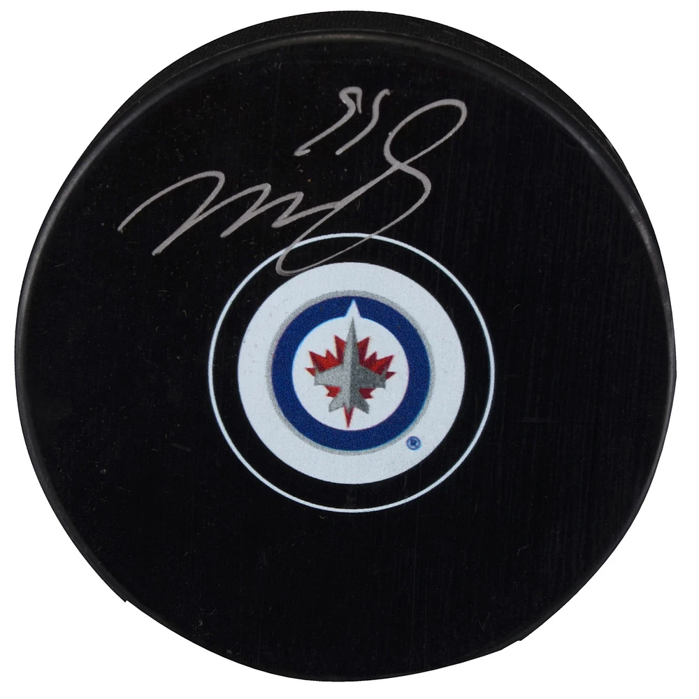 Rondelle de hockey autographiée des Jets de Winnipeg de Mark Scheifele