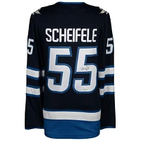 Mark Scheifele Jets de Winnipeg dédicacé Navy Fanatics Breakaway Jersey