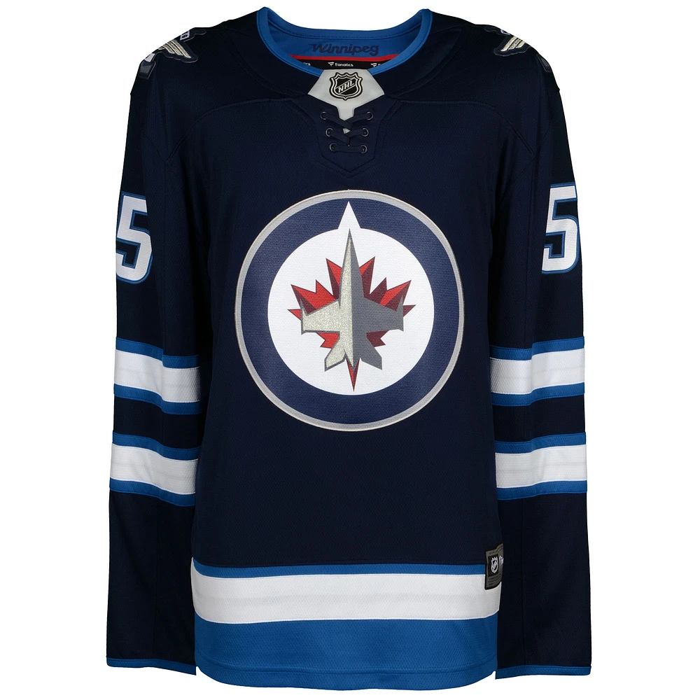 Mark Scheifele Jets de Winnipeg dédicacé Navy Fanatics Breakaway Jersey