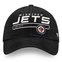 Men's Fanatics  Black Winnipeg Jets Authentic Pro Rinkside Fundamental Adjustable Hat