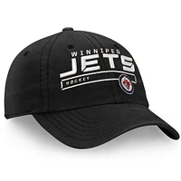 Men's Fanatics  Black Winnipeg Jets Authentic Pro Rinkside Fundamental Adjustable Hat