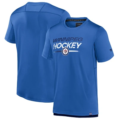 T-shirt anniversaire bleu fanatiques des Jets de Winnipeg pour hommes