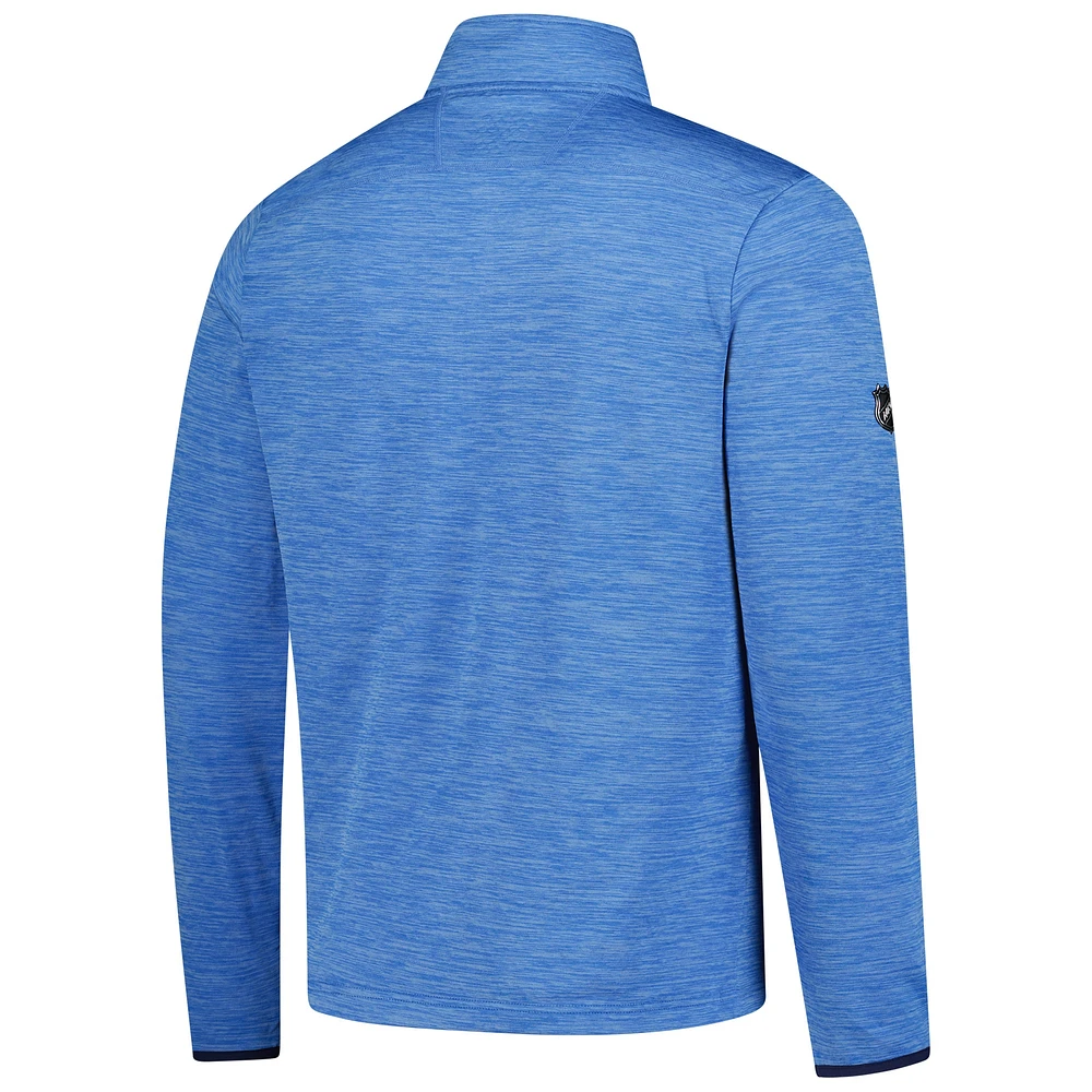 Pull à glissière quart de tour Authentic Pro Anniversary bleu pour hommes des Jets Winnipeg Fanatics