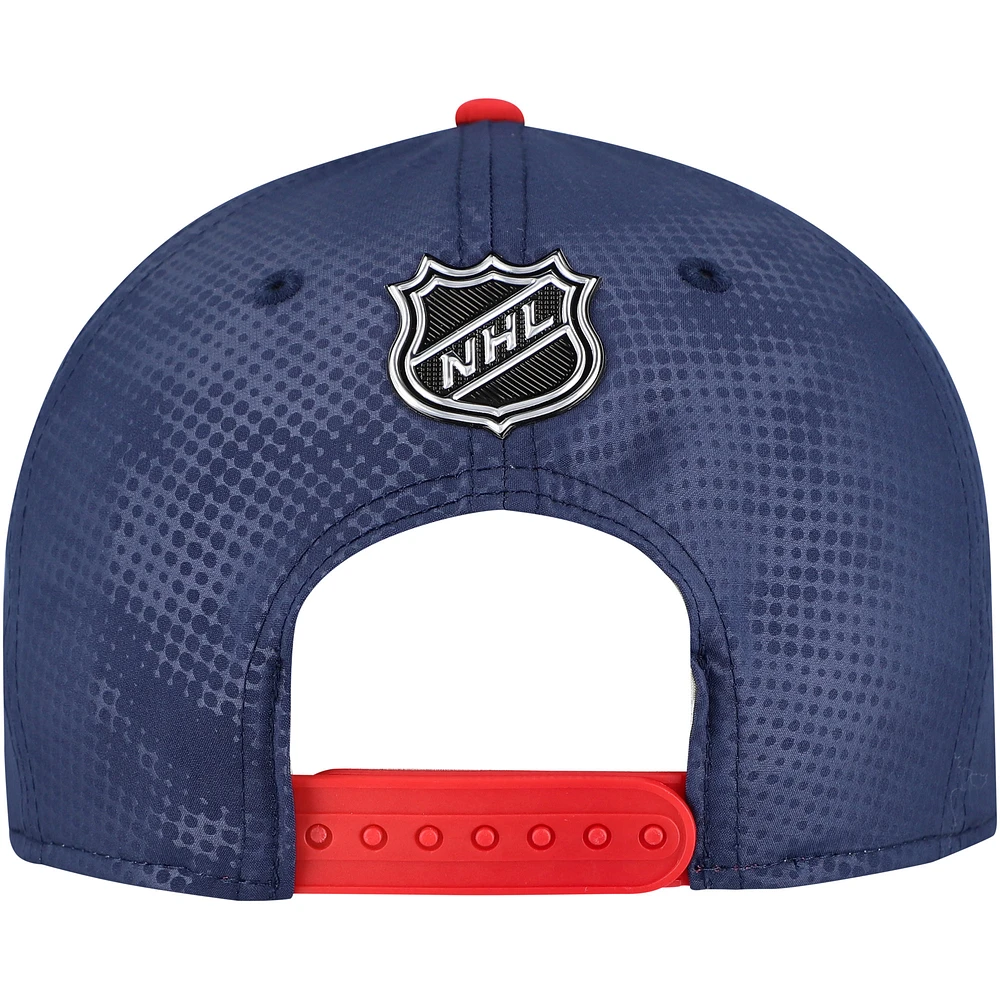 Casquette Snapback authentique Pro Rink des Jets de Winnipeg pour hommes Fanatics bleu marine/rouge