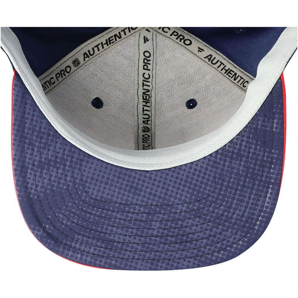 Casquette Snapback authentique Pro Rink des Jets de Winnipeg pour hommes Fanatics bleu marine/rouge