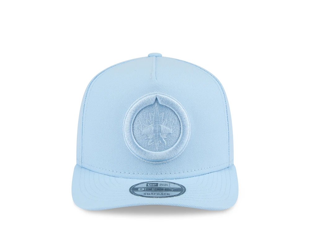 Casquette ajustable 9FIFTY bleu clair pour homme New Era avec logo ton sur ton des Jets de Winnipeg