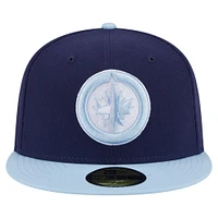 Men's New Era  Navy/Light Blue Winnipeg Jets Color Pack Two-Tone 59FIFTY Fitted Hat