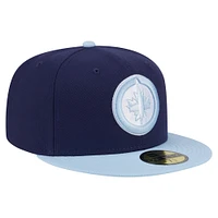 Men's New Era  Navy/Light Blue Winnipeg Jets Color Pack Two-Tone 59FIFTY Fitted Hat