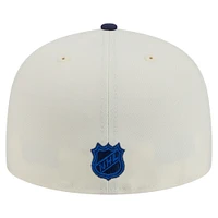 Casquette ajustée bicolore chromée 59FIFTY blanche des Jets de Winnipeg New Era pour homme