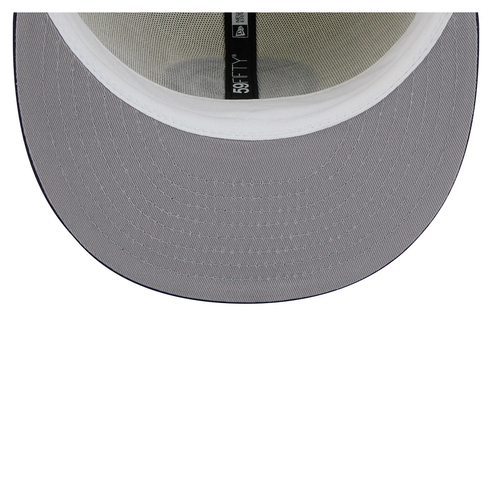 Casquette ajustée bicolore chromée 59FIFTY blanche des Jets de Winnipeg New Era pour homme
