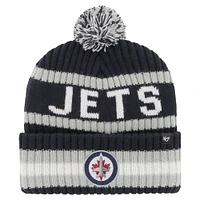 Men's '47 Navy Winnipeg Jets Bering Cuffed Knit Hat with Pom