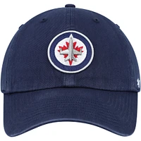 Casquette ajustable Clean Up des Jets de Winnipeg '47 bleu marine pour hommes