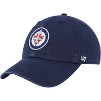 Men's '47 Navy Winnipeg Jets Clean Up Adjustable Hat