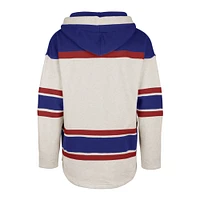 Men's '47 Oatmeal Winnipeg Jets Rockaway Lace-Up Pullover Hoodie