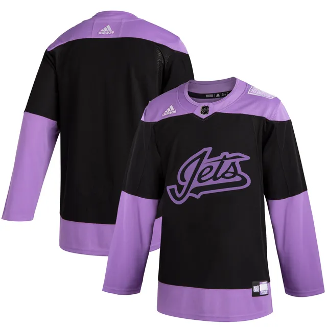 Men's Calgary Flames adidas Purple 2018 Hockey Fights Cancer Blank -  Practice Jersey