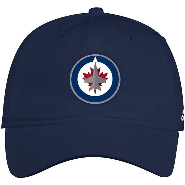 Adidas Winnipeg Jets Cotton Slouch pour homme - Bleu marine - Casquette réglable