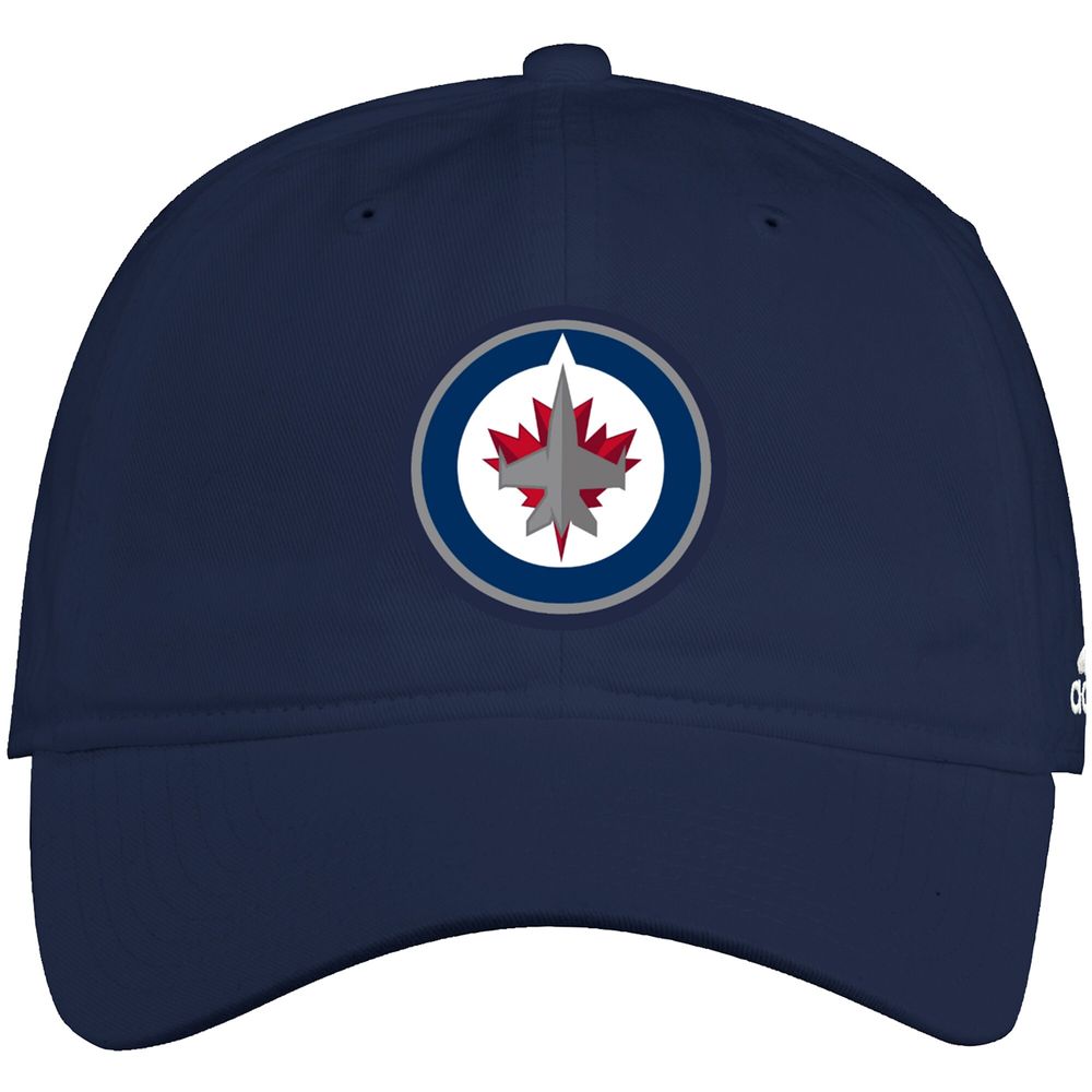 Men's adidas Navy Winnipeg Jets Cotton Slouch - Adjustable Hat