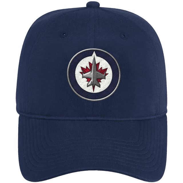 adidas Winnipeg Jets Primeblue Slouch bleu marine pour homme - Casquette ajustable