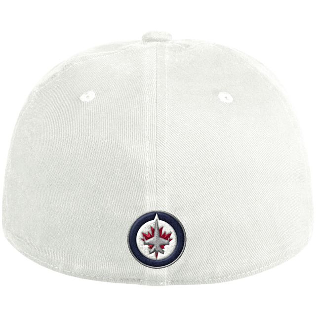 Casquette flex en coton délavé adidas Winnipeg Jets pour homme - Blanc