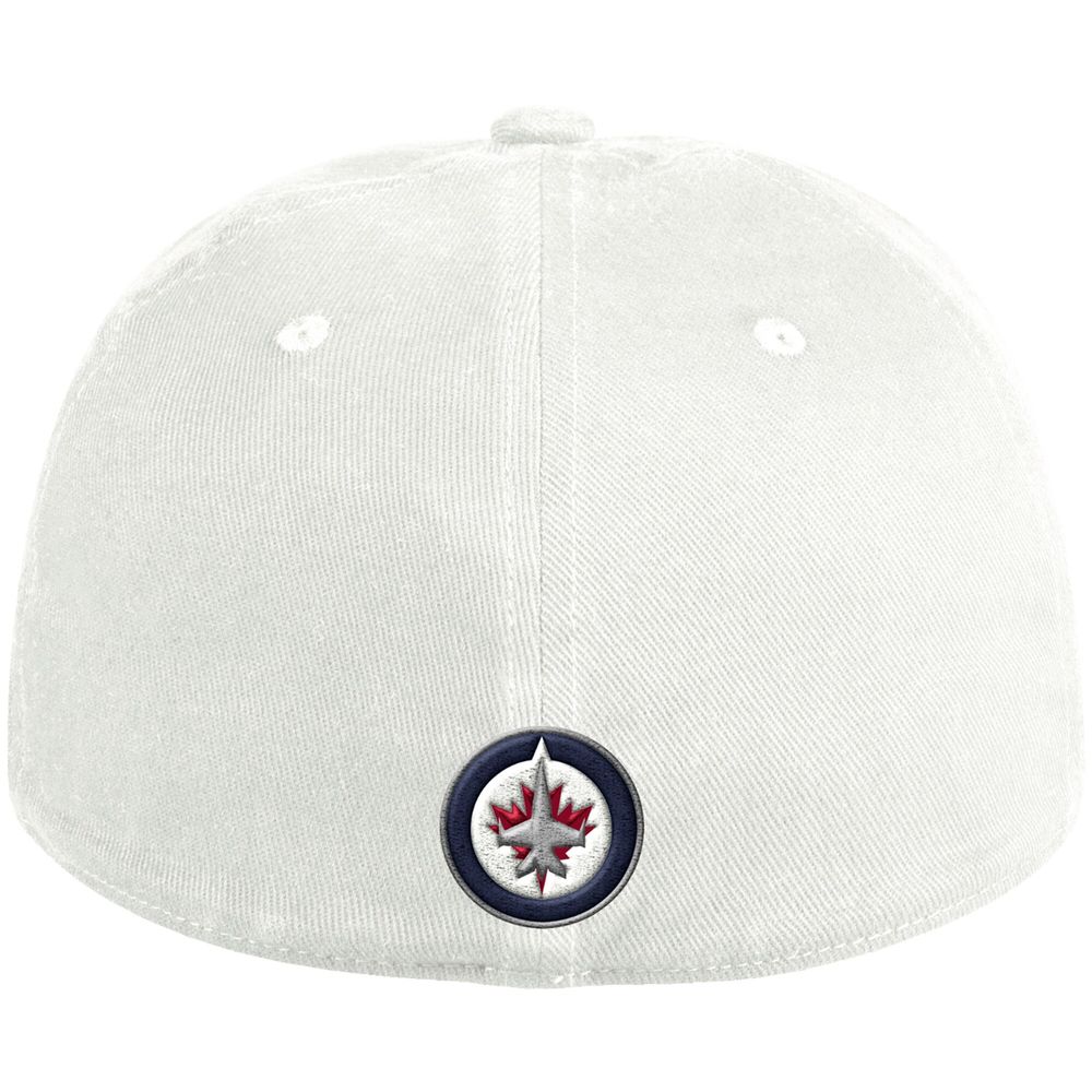 Men's adidas White Winnipeg Jets Washed Cotton - Flex Hat