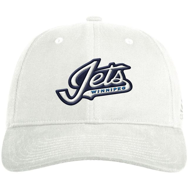 Casquette flex en coton délavé adidas Winnipeg Jets pour homme - Blanc